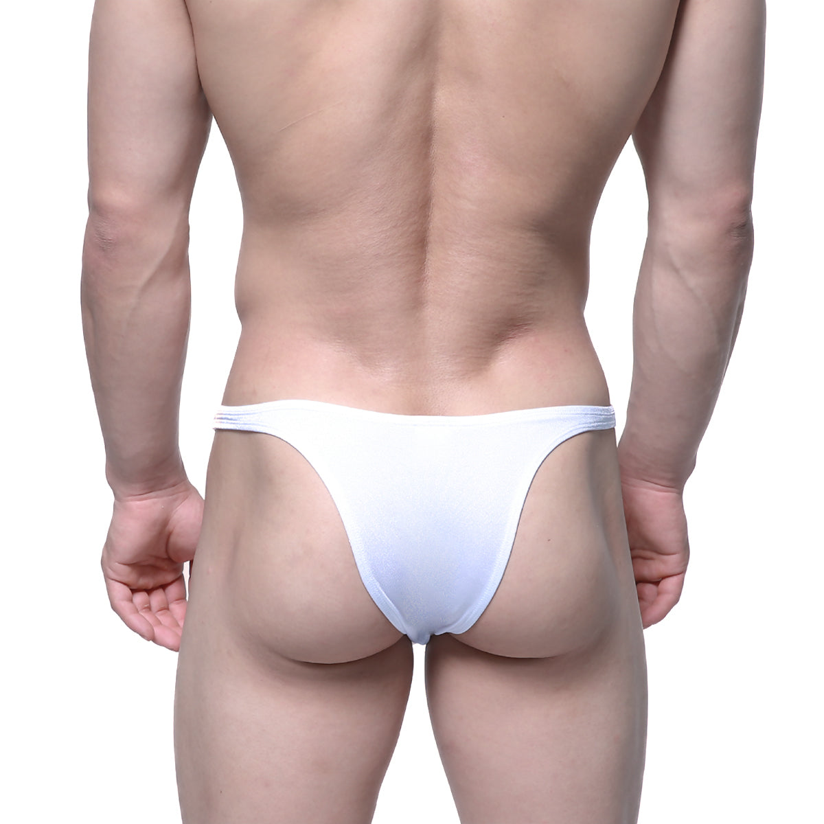 White form-fitting thong made of smooth fabric from MetroMaleWear Monaco Bikini 6010-00 collection