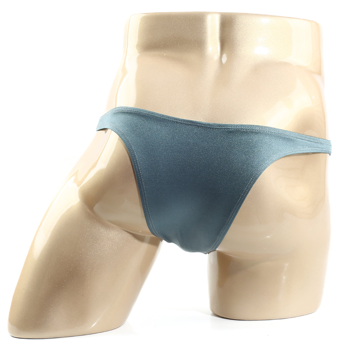 A sleek matte teal thong from metromalewear monaco bikini moss 6010-17 made of smooth fabric with a minimalist design