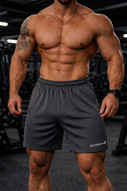 Jed North Men's Athletic Mesh Shorts - Storm Gray