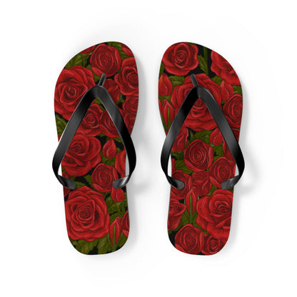 Maris Equi Men's Rozen Red Rose Flip-Flops