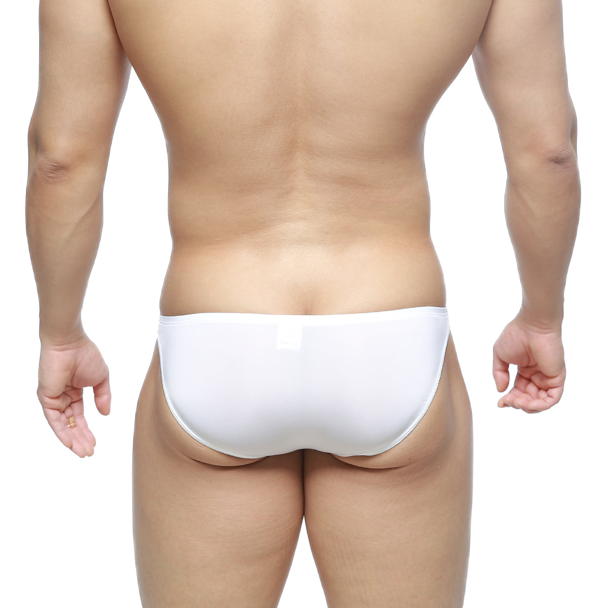 White form-fitting seamless briefs by MetroMaleWear super lowrise bikini 6115-00 designed for comfort and style