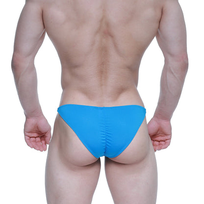 Metro male wear fantasy bikini blue 6116-08 bright blue textured fabric briefs front view