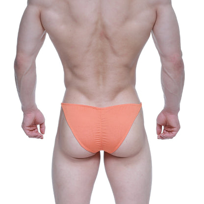 Orange textured briefs metro malewear fantasy bikini 6116-14 designed for comfort and style