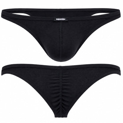 MetroMaleWear (M2W) Bikini fantaisie pour homme en tulle noir 6116-50