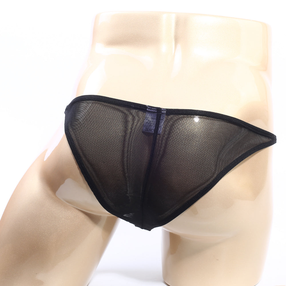MetroMaleWear (M2W) Bikini fantaisie pour homme en tulle noir 6116-50