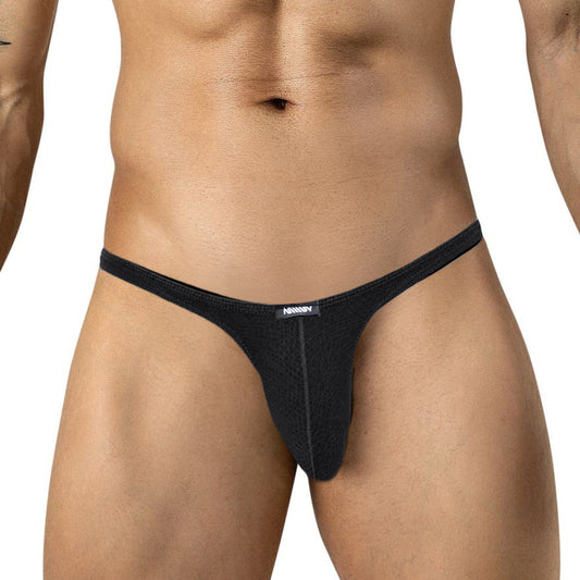 MetroMaleWear (M2W) Men's Sythia Thong Black 6122-20