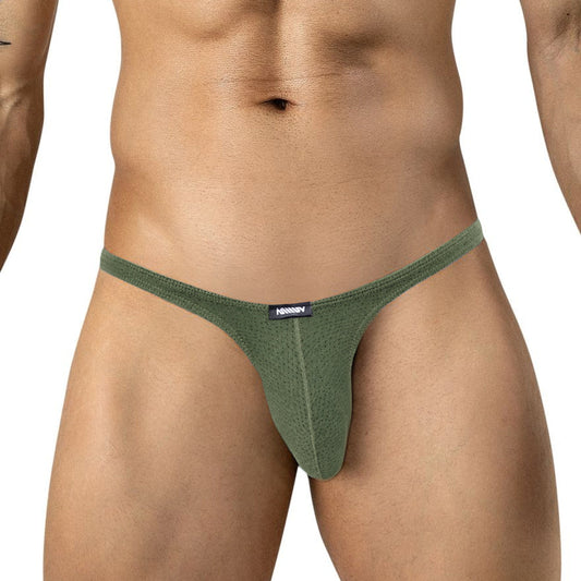 MetroMaleWear (M2W) Men's Sythia Thong Green 6122-26