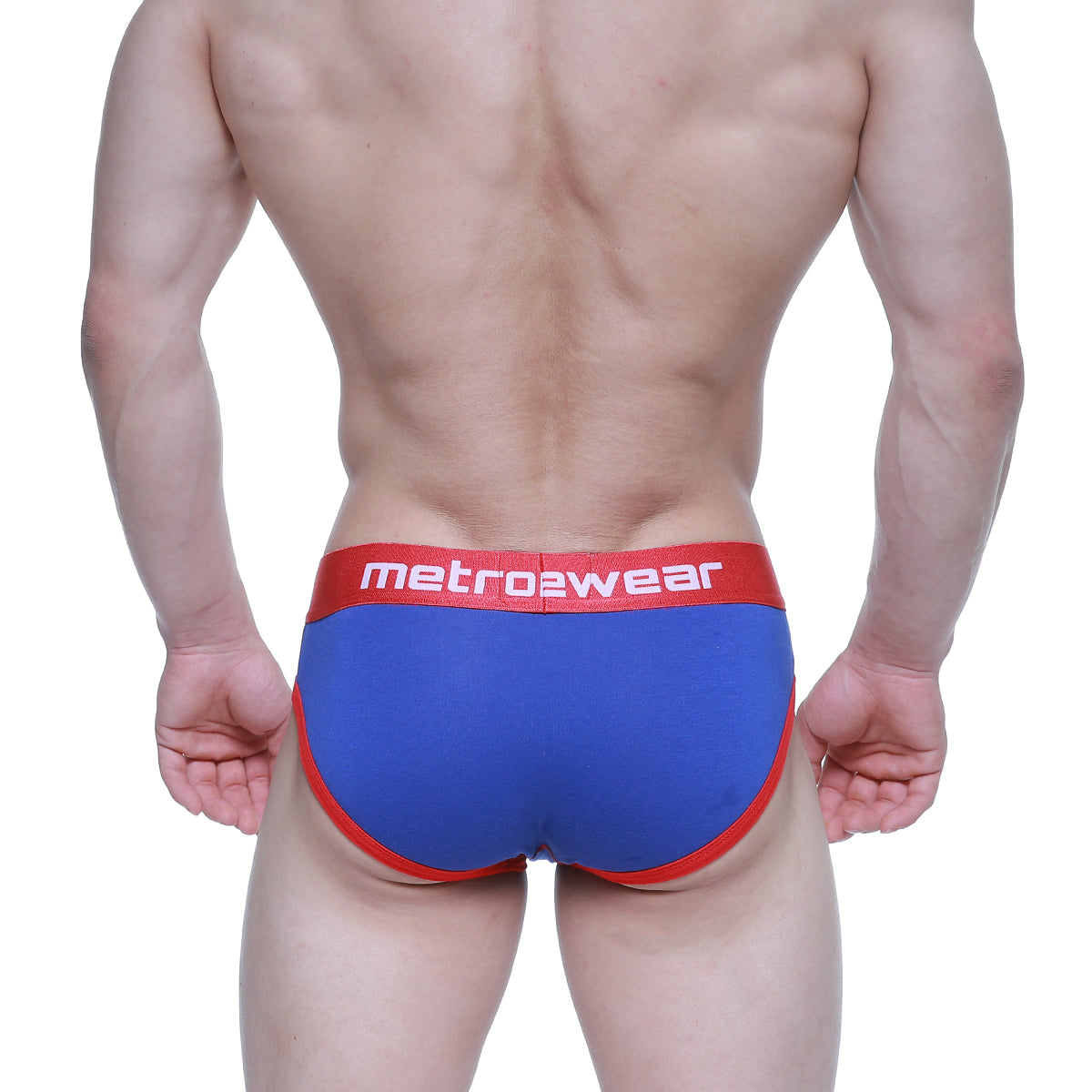Metro malewear superman brief 6125-18 blue and red snug fit briefs designed for comfort and support