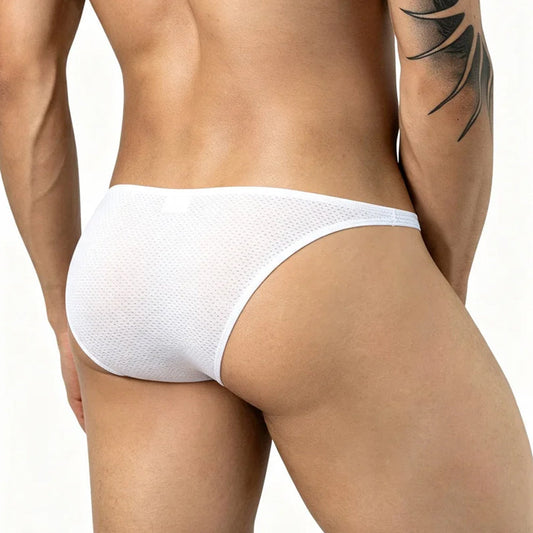 MetroMaleWear (M2W) Men's Sythia Bikini White 6127-00