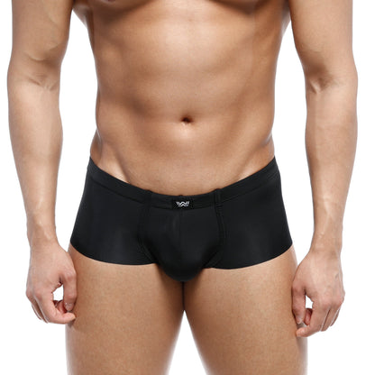 Metro male wear naked trunk black 6313-20 black men’s briefs with sleek form-fitting design and white logo waistband