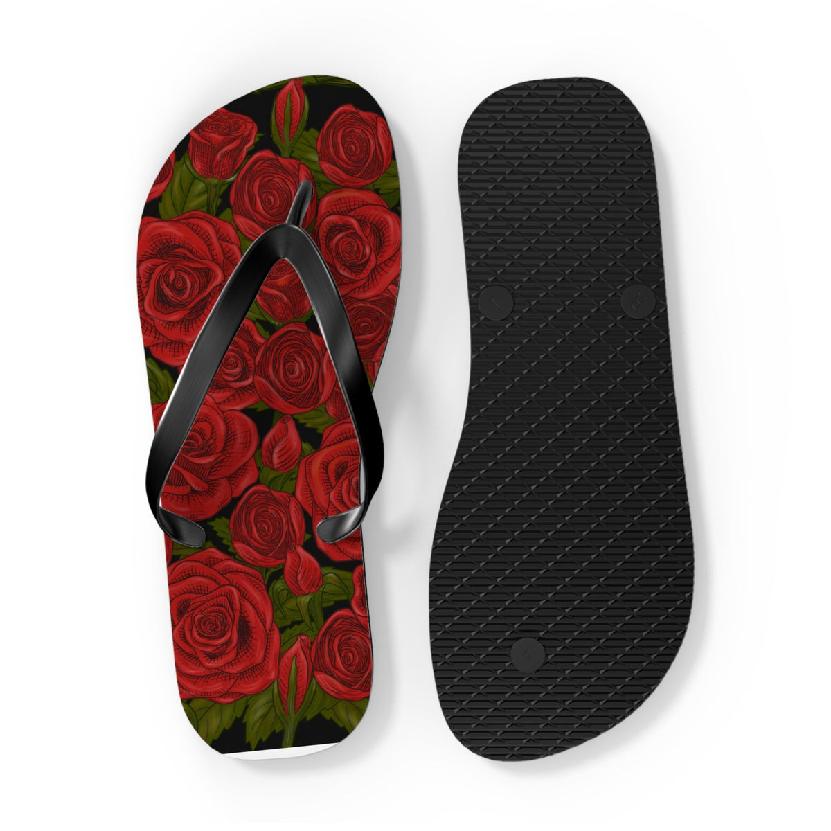 Maris Equi Men's Rozen Red Rose Flip-Flops