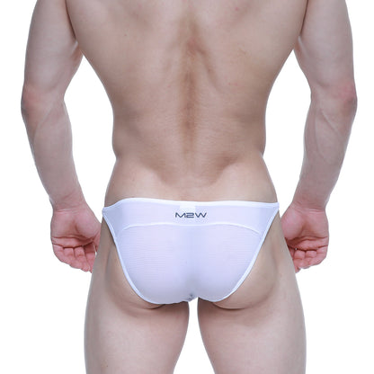 MetroMaleWear Prodigy bikini white briefs with subtle ribbed texture by m2w brand for comfortable everyday wear