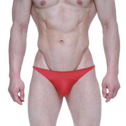 MetroMallewear prodigy bikini red 6504-12 is a red form-fitting thong made of smooth stretchy fabric showing the back side