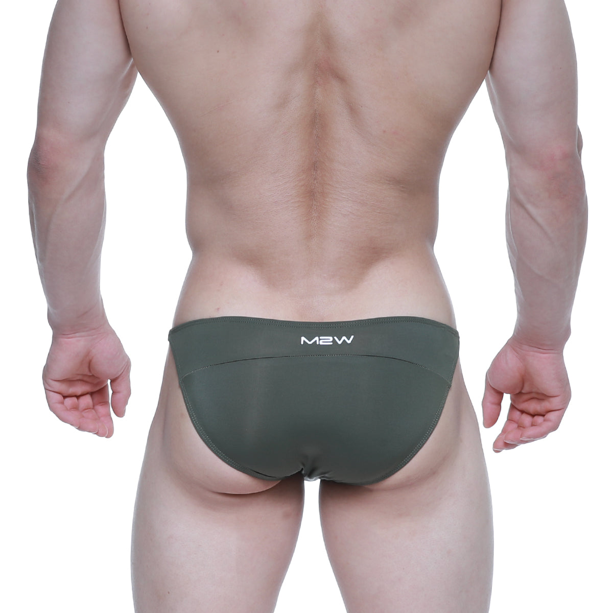 Olive green m2w swim trunks metro malewear prodigy bikini 6504-26 designed for swimming and beachwear