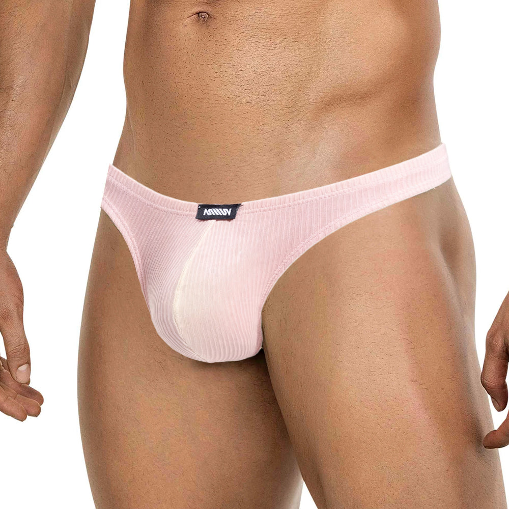 MetroMaleWear (M2W) Men's Rivera Thong Pink 6602-02