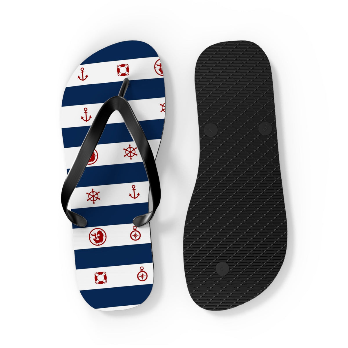 Maris Equi Men's Nautical Print Flip-Flops