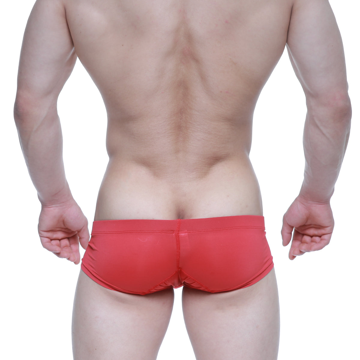 MetroMaleWear nano short boxer red 7113-12 smooth form-fitting red swim trunks for comfortable active wear