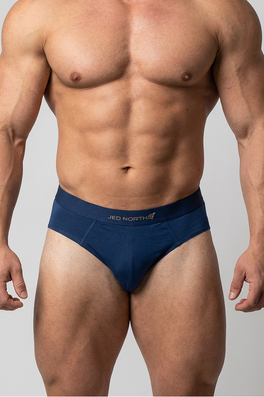 Jed North Men's Men's Athletic Seamless Briefs 2-Pack - Black & Navy