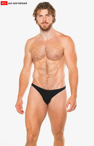 Go Softwear 2055 Herren-T-Back-String - Schwarz