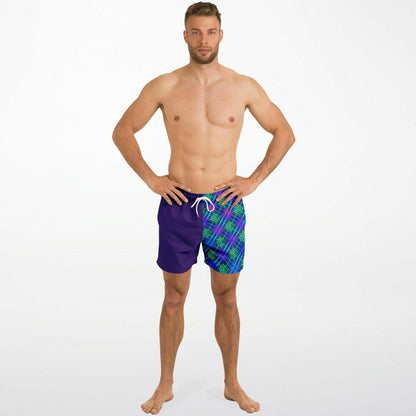 Maris Equi Blue Tartan Men's Swim Shorts