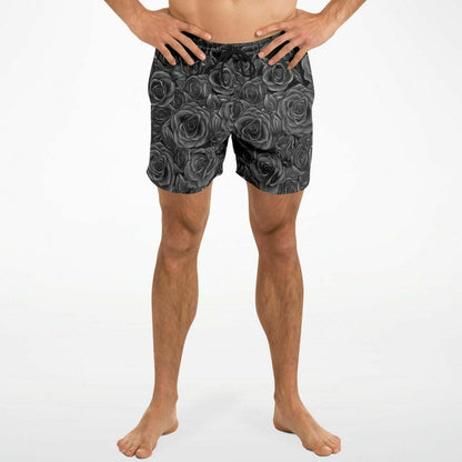 Maris Equi Black Rose Goth Emo Men's Swim Shorts
