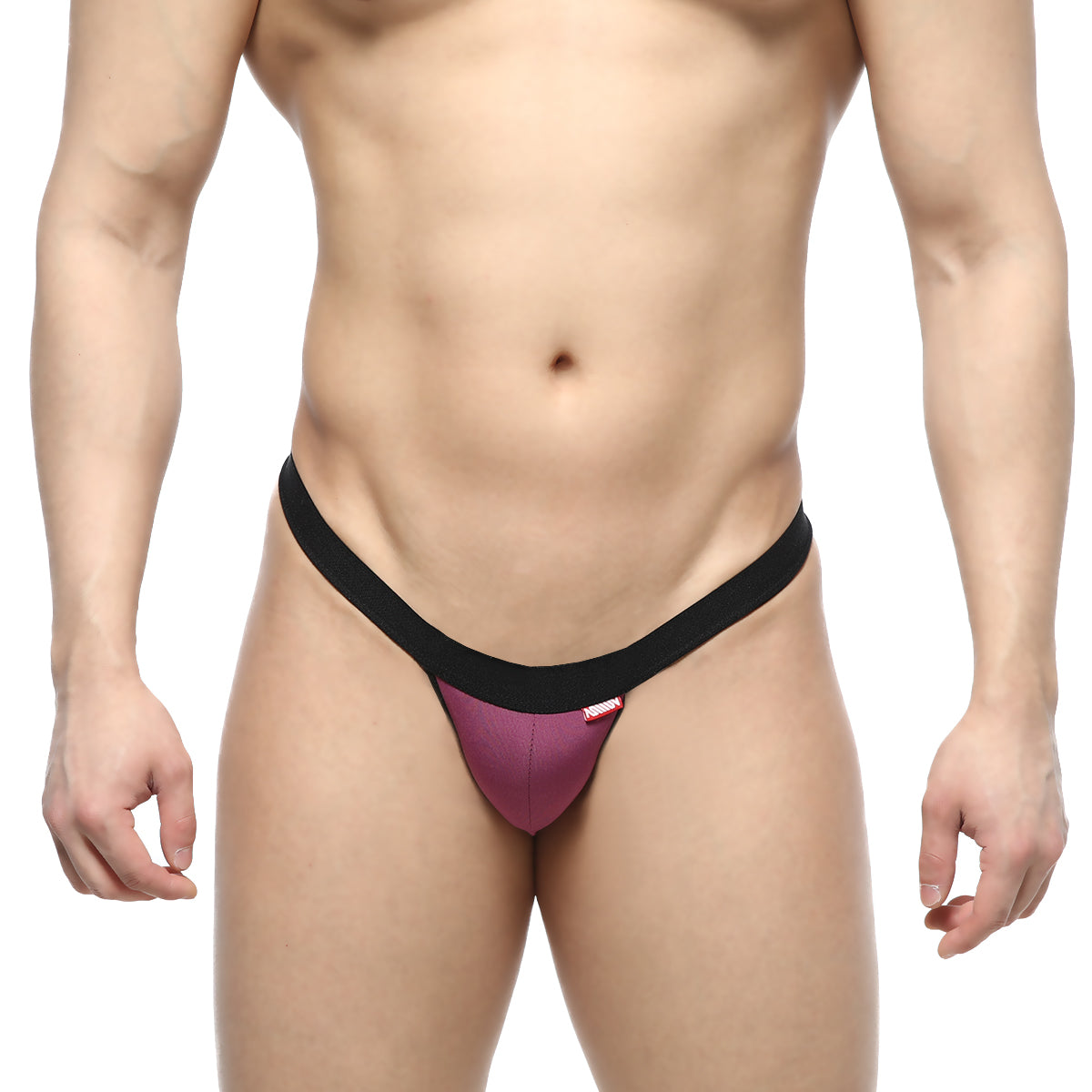 MetroMaleWear Dangerous Thong Grape 8002-22 purple and black thong with a snug form-fitting design back side shown