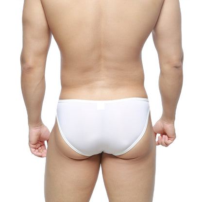 MetroMaleWear dangerous brief white 8004-00 smooth seamless white form-fitting men’s underwear front view