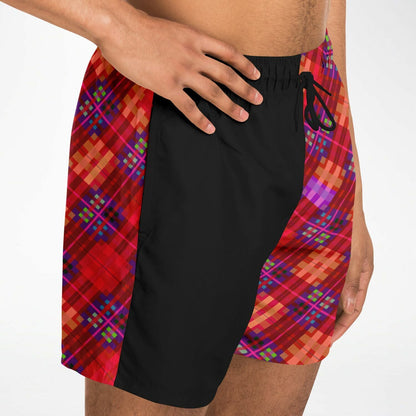 Maris Equi Red Tartan Men's Swim Shorts