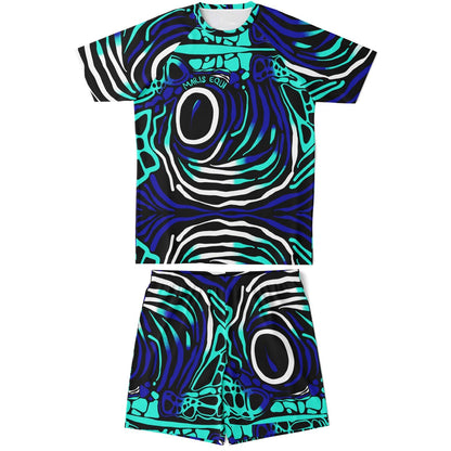 Maris Equi Angelfish Print Shorts And Top Set For Men