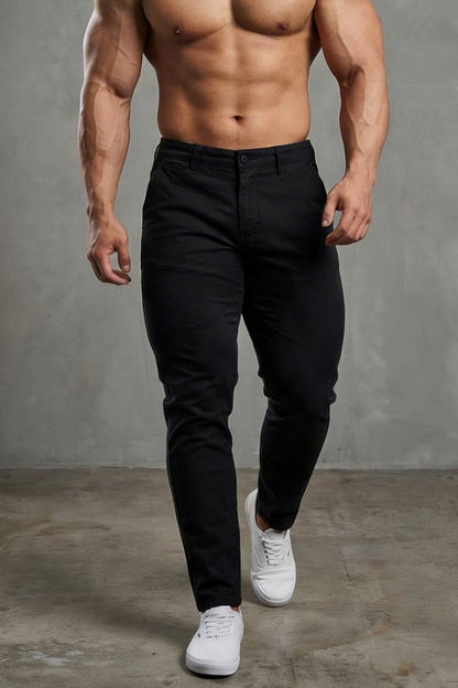 Jed North Men's Men's Fitted Chino Pants - Black