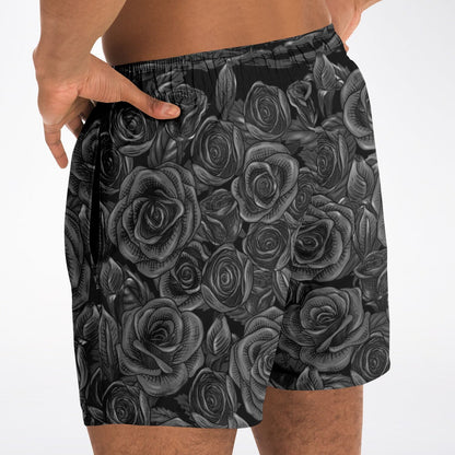 Maris Equi Black Rose Goth Emo Men's Swim Shorts