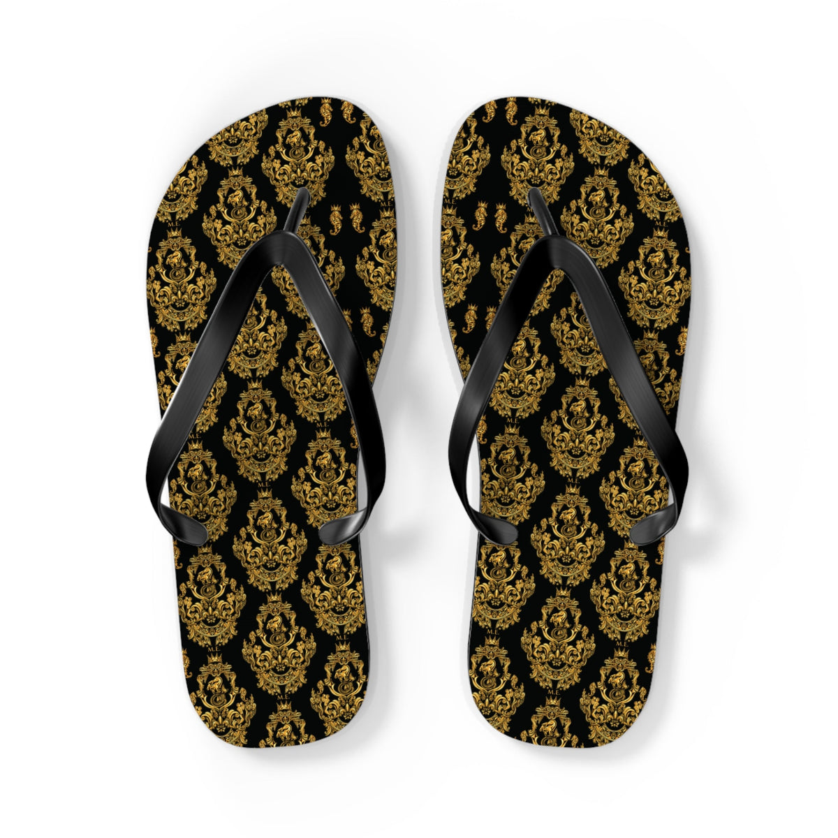 Maris Equi Men's Gold Baroque Flip-Flops
