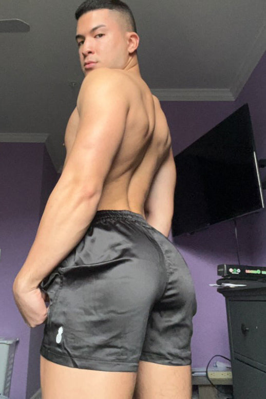 JJ Malibu Men's ShimmerFlex Active Shorts - Midnight Black