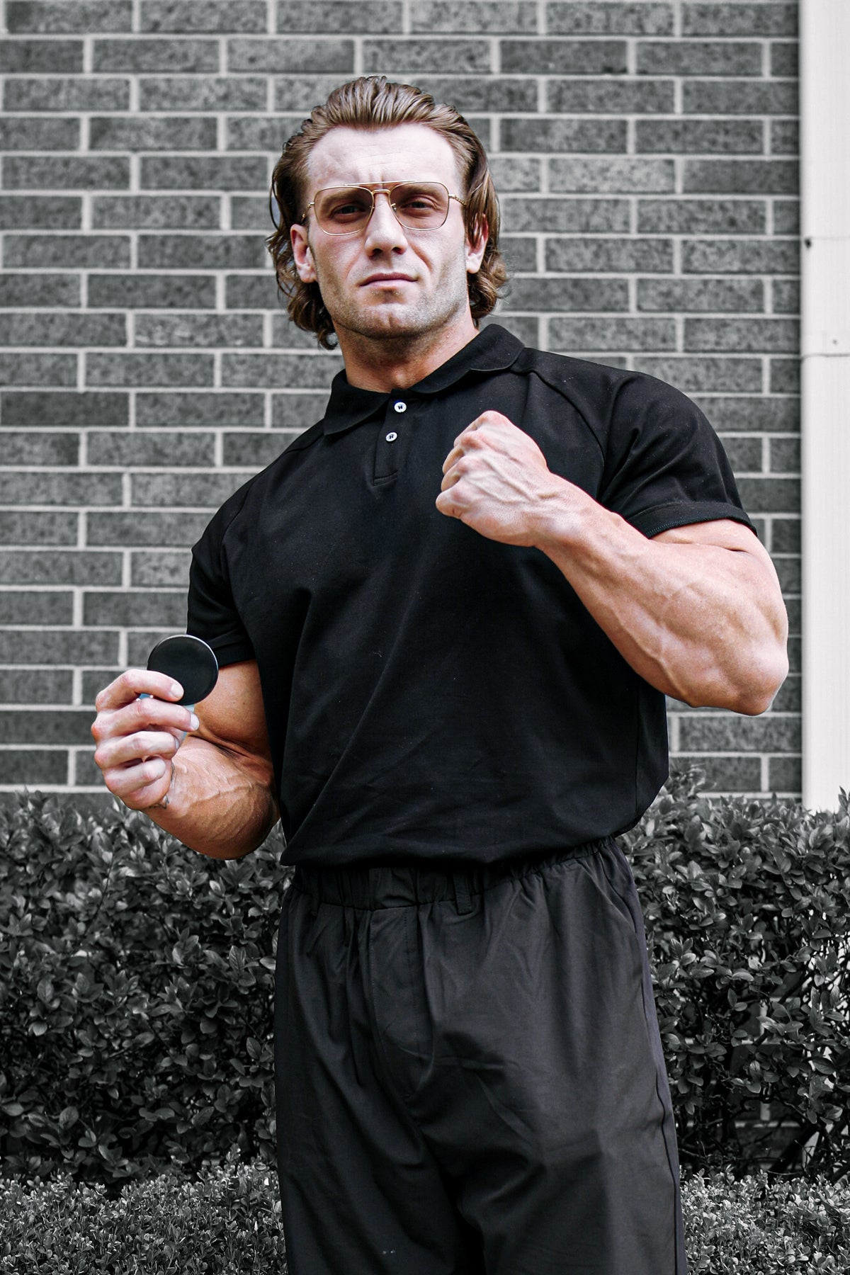 Jed North Men's Muscle Fit All-Day Polo T-Shirt - Onyx Black