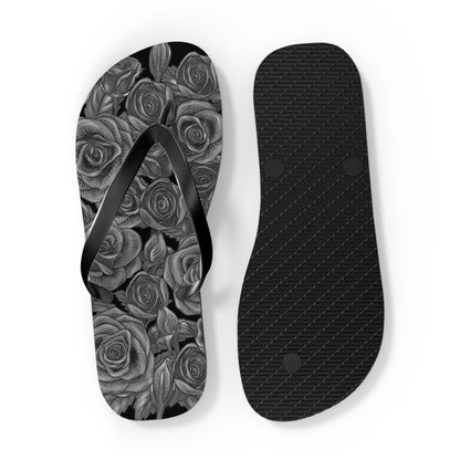 Maris Equi Men's Black Rose Flip-Flops