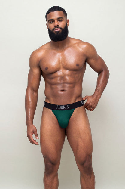 Adonis by Kyhry Men's Deep Green Night Cap Jock-Thong
