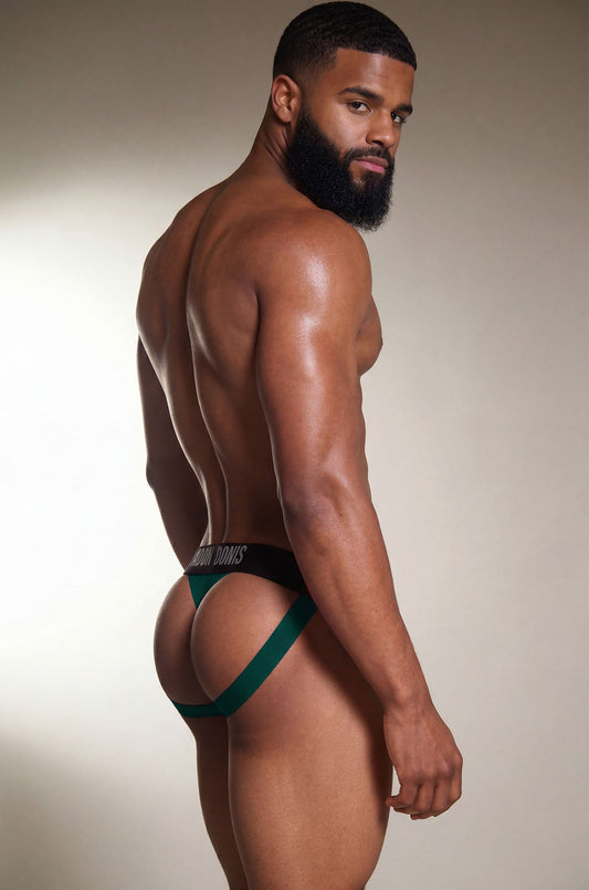 Adonis by Kyhry Men's Deep Green Night Cap Jock-Thong