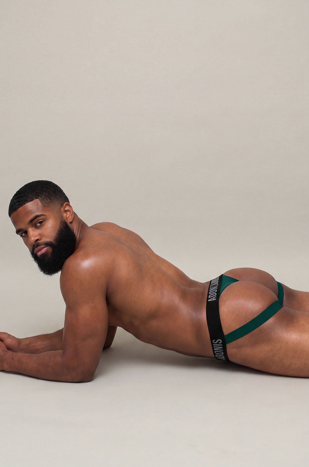 Adonis by Kyhry Men's Deep Green Night Cap Jock-Thong