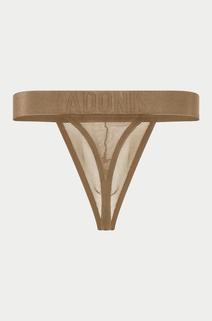 Adonis by Kyhry Men's Luxe Mesh Nude Tan Thong