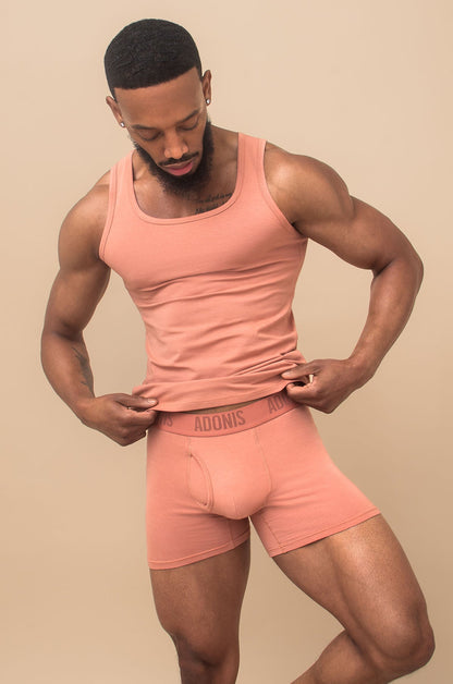 Adonis by Kyhry Men's Peach Cream 2-Piece Set