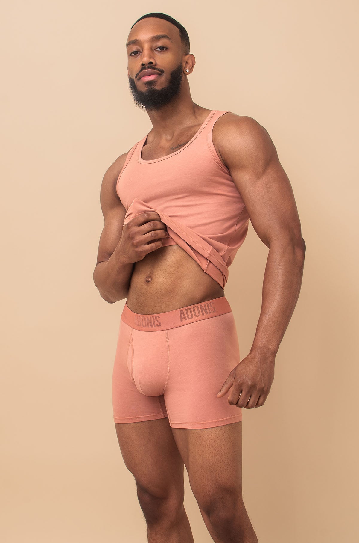 Adonis by Kyhry Men's Peach Cream 2-Piece Set