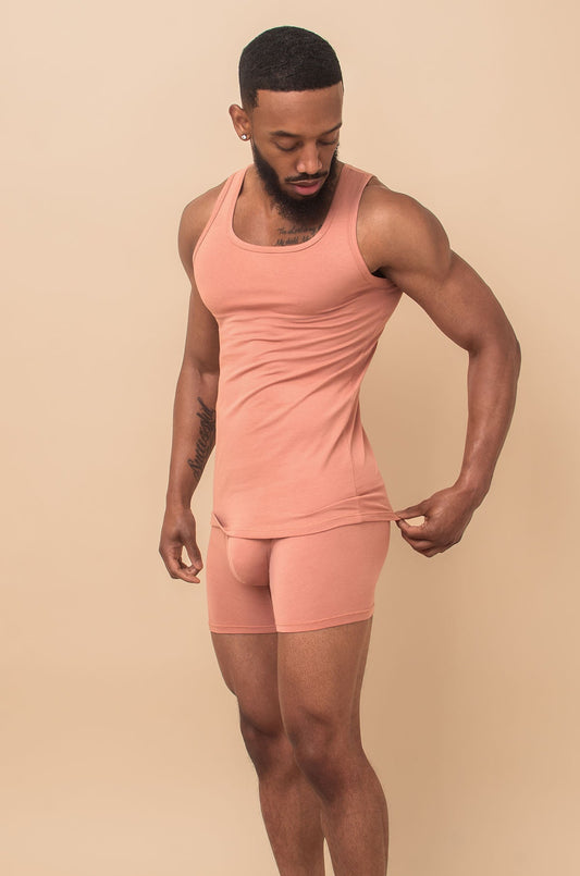 Adonis by Kyhry Men's Peach Cream 2-Piece Set