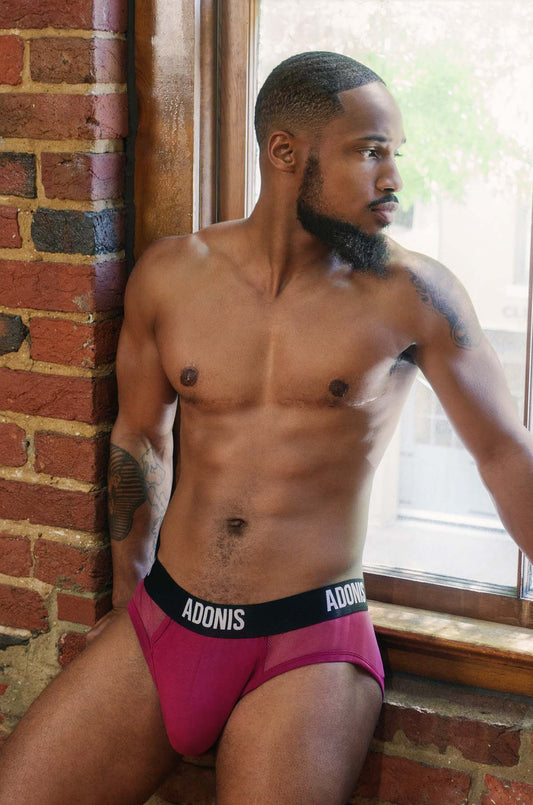 Adonis by Kyhry Men's LUXE Red Plum Brief
