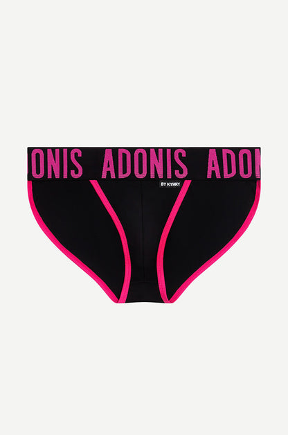 Adonis by Kyhry Men's Pop Black & Pink Jock-Brief