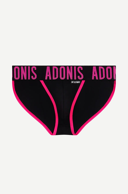 Adonis by Kyhry Men's Pop Black & Pink Jock-Brief