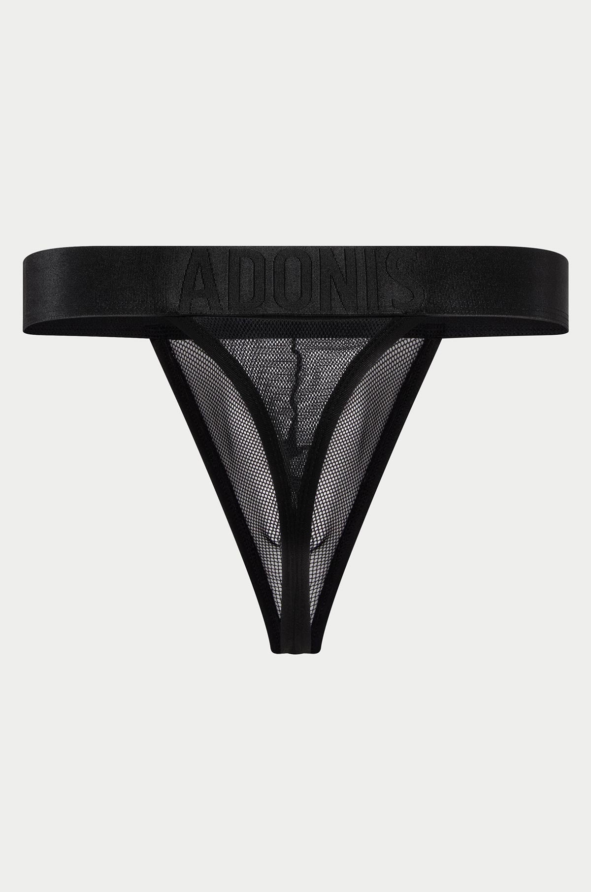 Adonis by Kyhry Men's Luxe Mesh Black Thong