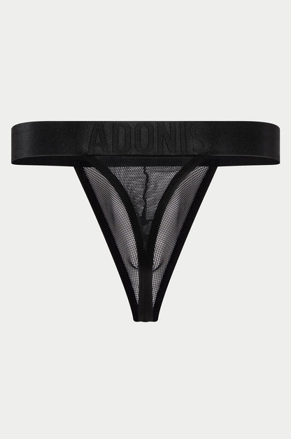 Adonis by Kyhry Men's Luxe Mesh Black Thong