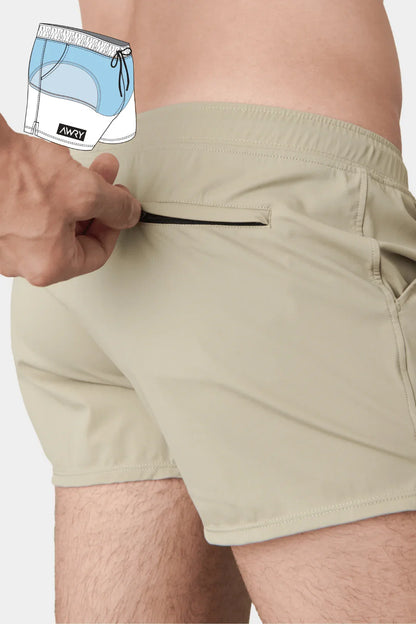 AWRY Menswear Hybrid Swim Short - Sand