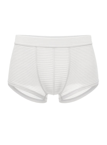 ActiveStripe cotton trunk white striped boxer briefs with smooth elastic waistband and subtle vertical ribbing