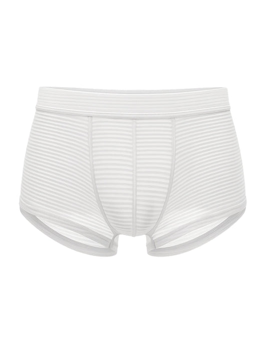 ActiveStripe cotton trunk white striped boxer briefs with smooth elastic waistband and subtle vertical ribbing